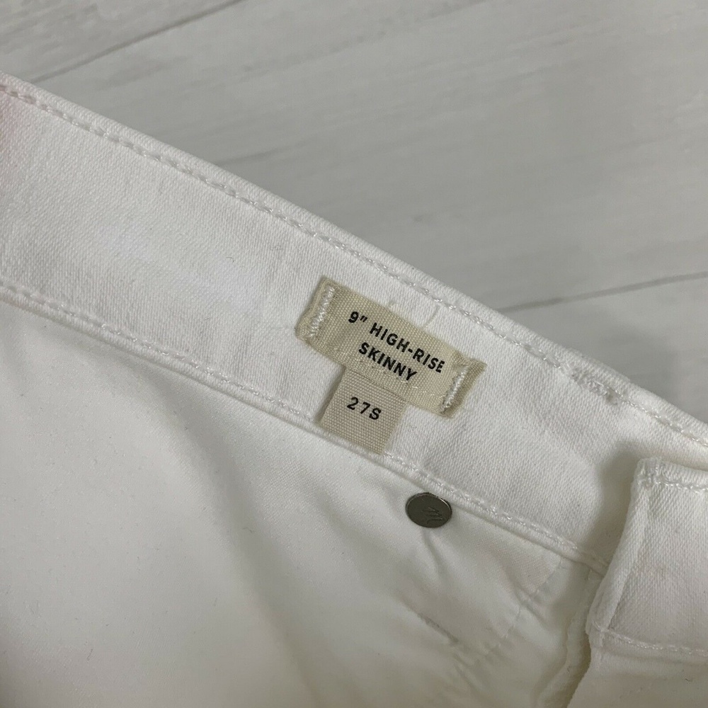 Madewell 27S Ivory 9" High Rise Skinny Jeans - Picture 5 of 8